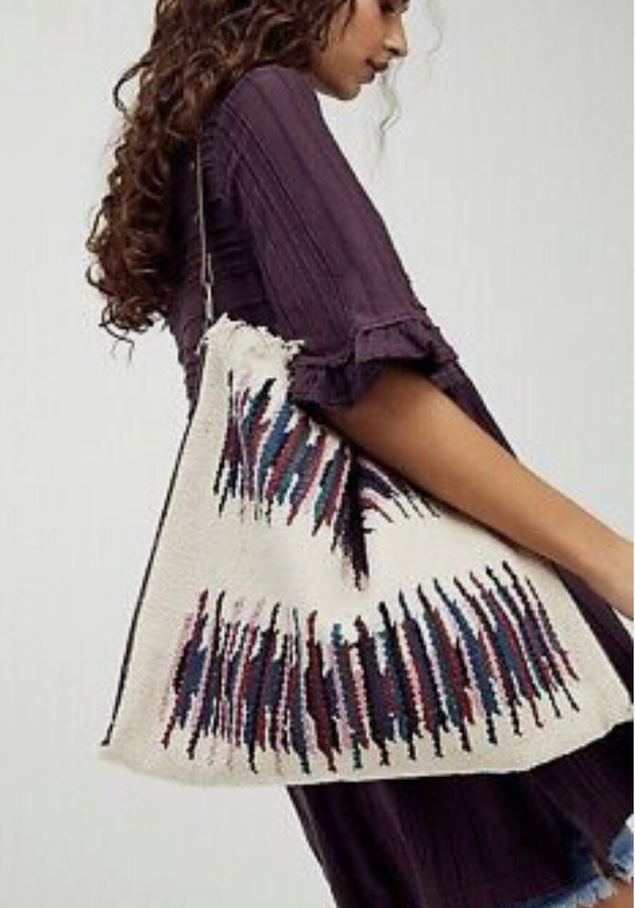 

Заплатанная сумка-хобо Free People Mix из тканого материала цвета слоновой кости, розового, черного, синего, зеленого цвета, с заклепками, НОВАЯ