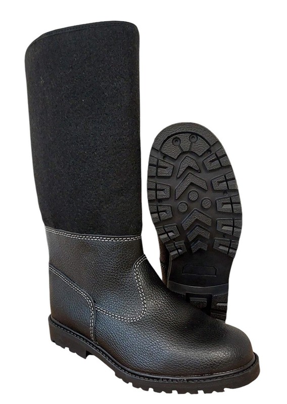 Hochwertige Filzstiefel , Leder Wollfilz Und Thermosohle, Warm + Bequem  38-47