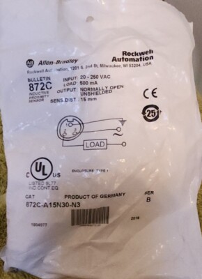 Allen Bradley 872C-A15N30-N3 Proximity Sensor Ser B New