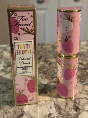 Too Faced TUTTI FRUTTI Highlighter Stick STRAWBERRY SPARKLE, New in Box