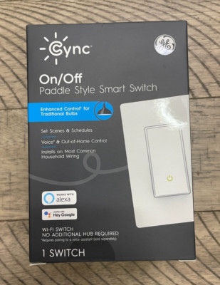 GE Cync On-Off Paddle 1.5-amp Single-pole/3-way Smart Rocker Light Switch NIP