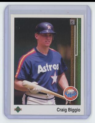 1989 Upper Deck Baseball Card Craig Biggio Rookie Houston Astros #273. rookie card picture