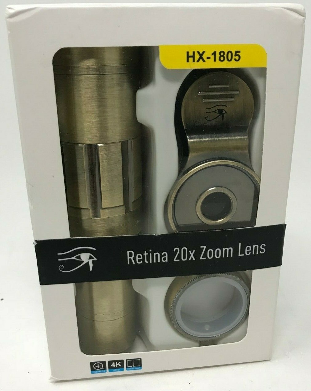 Retina Telephoto Cell Phone Lens 20x Zoom 4K HD Lens HX-1805