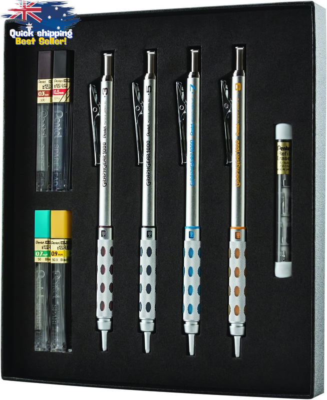 Graphgear 1000 Premium Gift Set - Mechanical Pencil, Refill Leads & Erasers