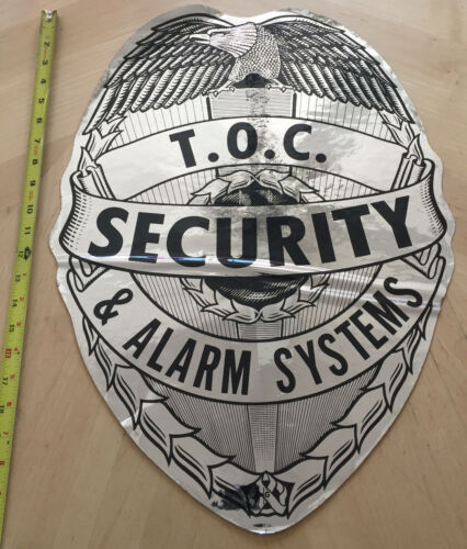 T.O.C. PRIVATE SECURITY & ALARM SYSTEMS POLICE COP  CAR DOOR SHIELD DECAL *