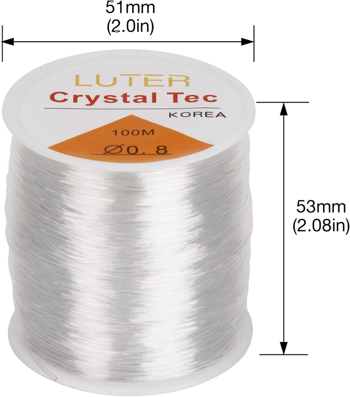 328ft 0.8 mm Clear Bead Cord Crystal Elastic Stretchy Bracelet String for Jewelr