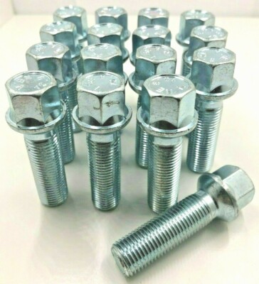16 X ALLOY WHEEL EXTENDED BOLTS M14 X 1.5 50MM RADIUS 17MM VW TRANSPORTER 113