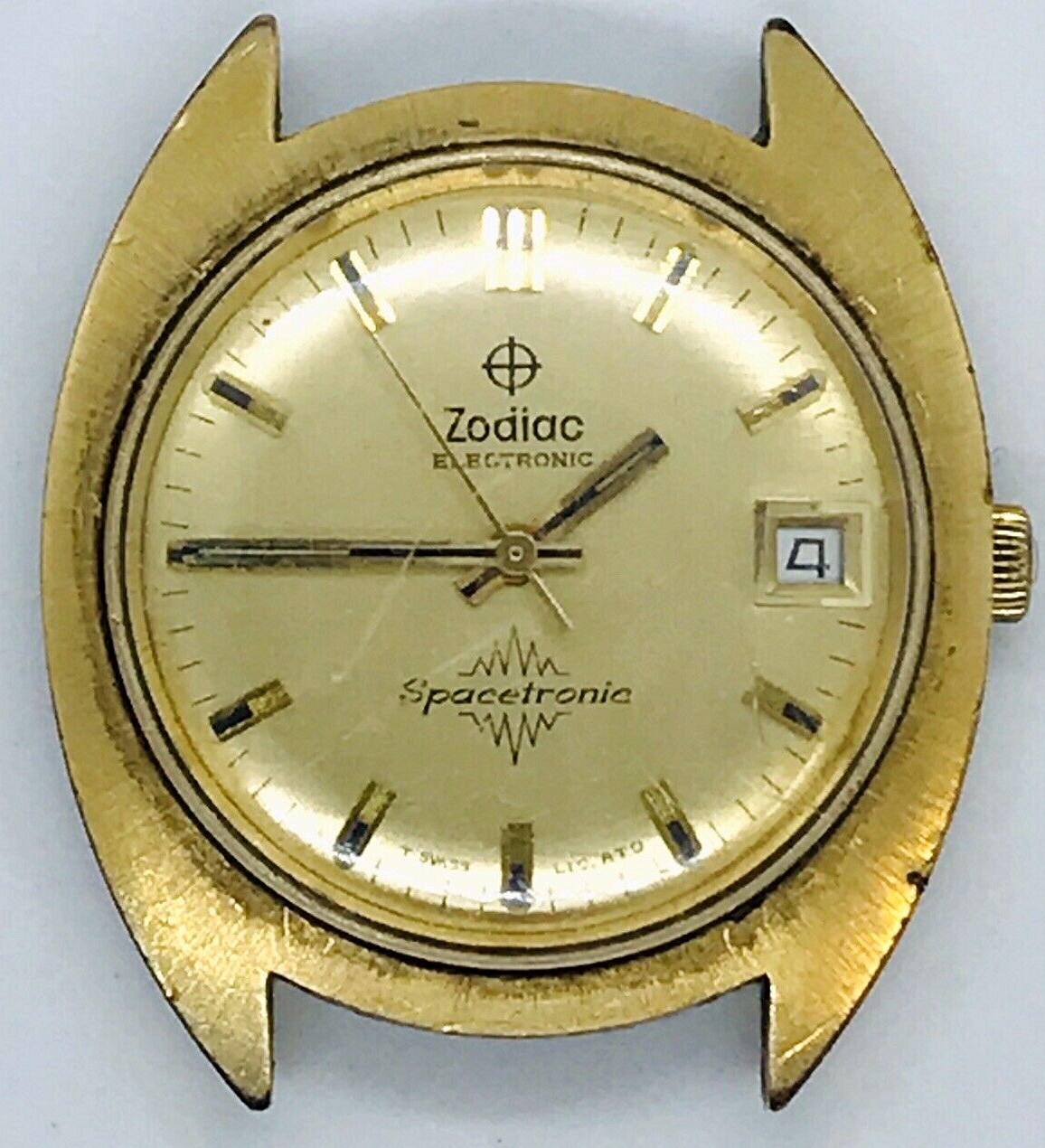 Vintage Mens Zodiac Electronic 93 Spacetronic 13 Jewels Watch Parts / Repair