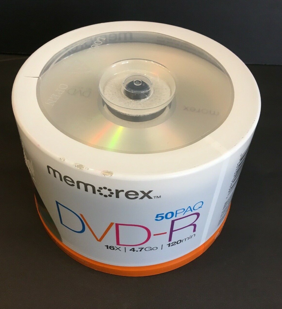 Memorex 50 Pack DVD-R 16X 4.7GB Spindle Paq 120 Minutes Video Audio Blank Media