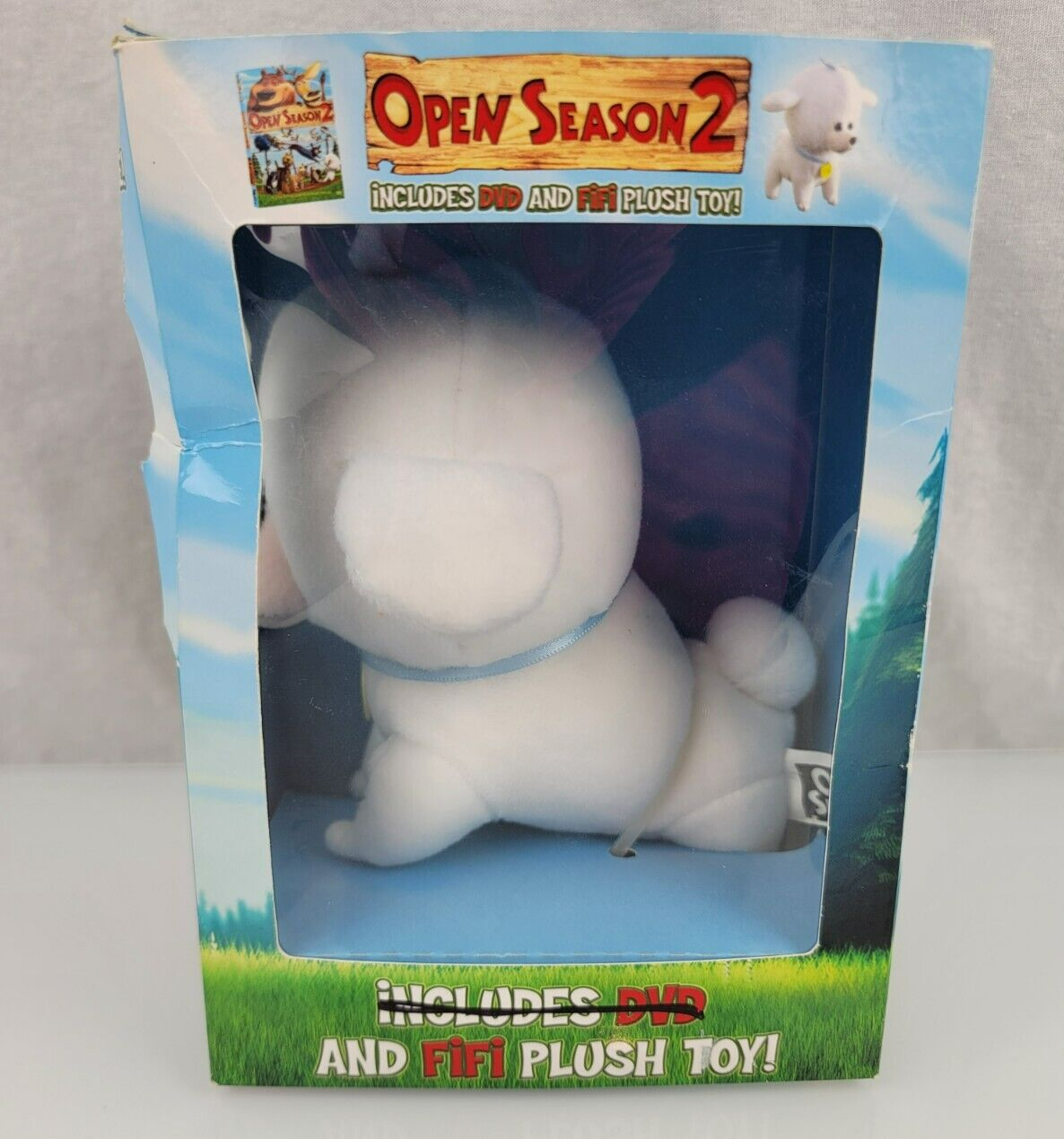 OPEN SEASON 2 FIFI WHITE POODLE PUPPY DOG PLUSH STUFFED ANIMAL 2008 TOY 6