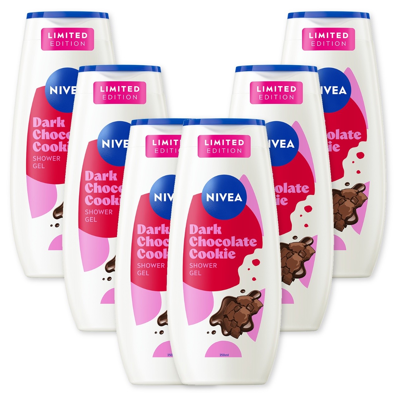 NIVEA Dusche Dark Chocolate Cookie 6x250ml - Bild 1 von 3