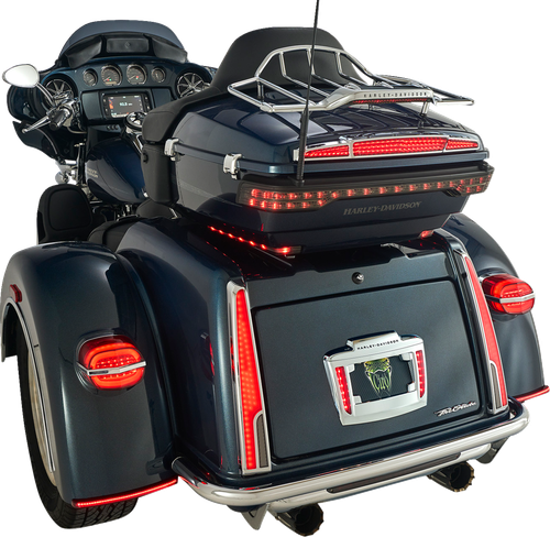 Ciro Calade LED Chrome Taillight Kit fits 2014-2023 Harley Tri Glide FLHTCUTG