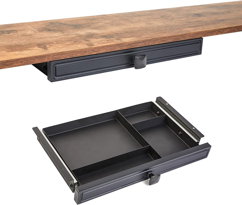 Under Desk Slide Out Pencil Drawer with Space Divider Design for Storing Pencil