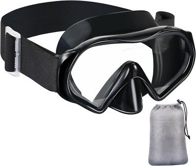 Swimming Goggles Scuba Snorkeling Mask for Adults, Tempered Glass with Panoramic