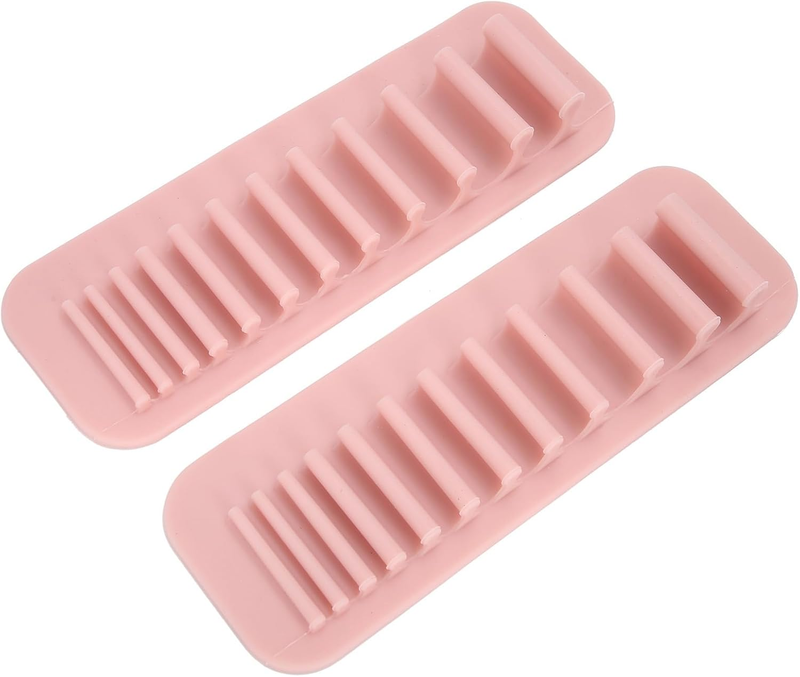 Wall Mounted Toothbrush Storage Rack, 2 Piece Makeup Brush Drying Organizer, Mul