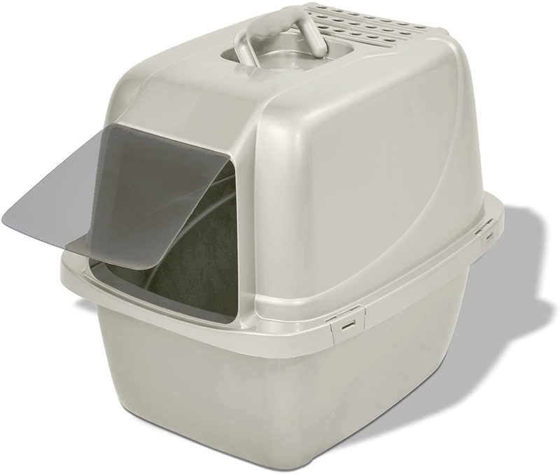 Pan Enclosed Odor Covered Jumbo Hooded Kitty House With Lid