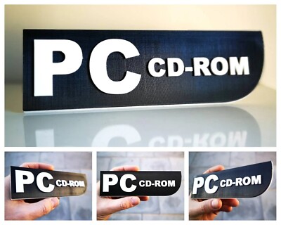 PC CD-ROM 3d logo / shelf display / fridge magnet - gaming collectible