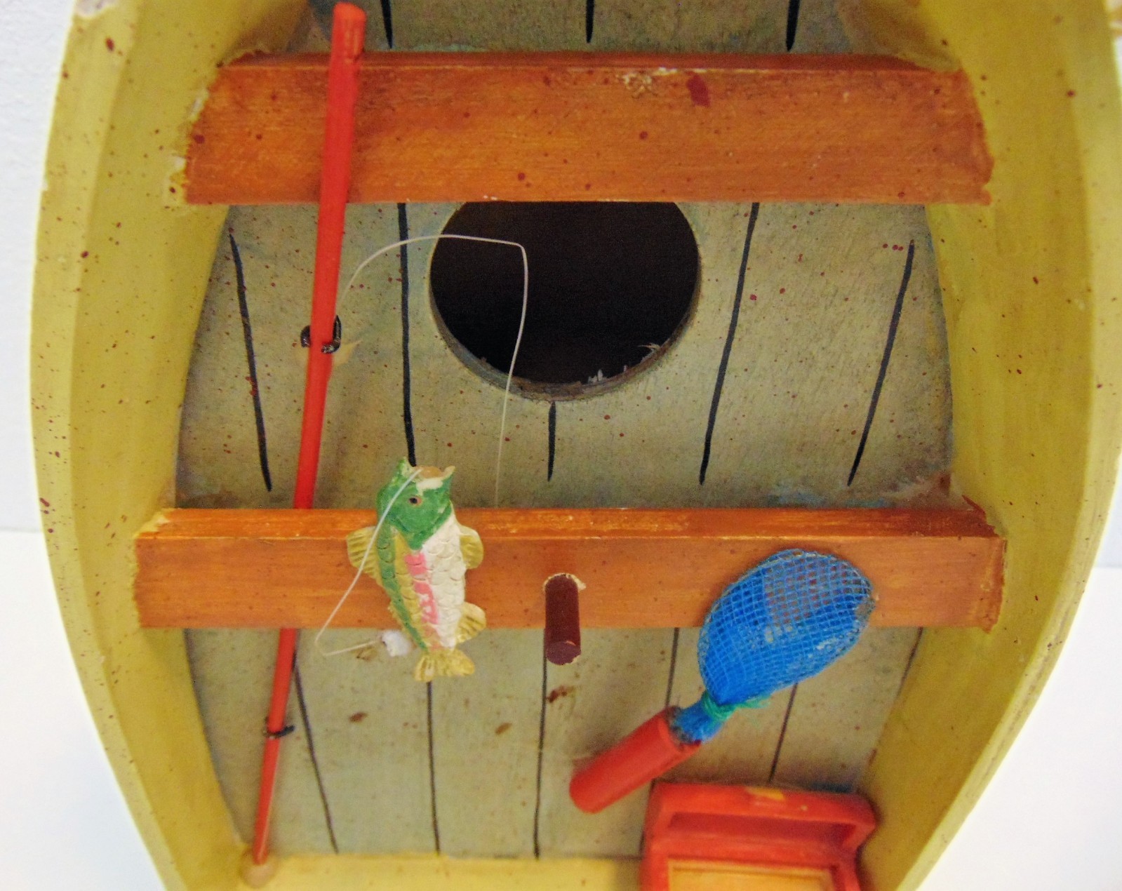 Fishing Boat Bird Home Decor House Garden Yard Patio