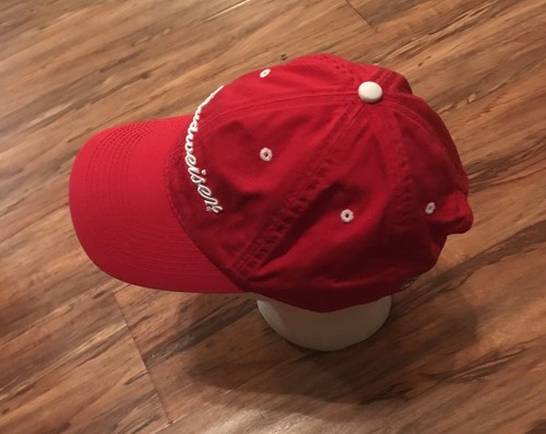 Red Budweiser Bud Anheuser-Busch King of Beers Baseball Cap Trucker Hat VGC