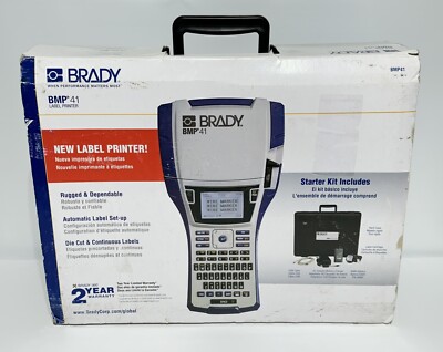 Brady Label Printer BMP41 with Starter Kit and Hard Carrying Case Bundle