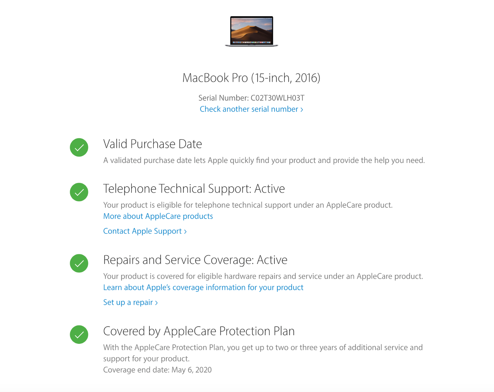 Apple Macbook Pro 2016 2.9 15.4