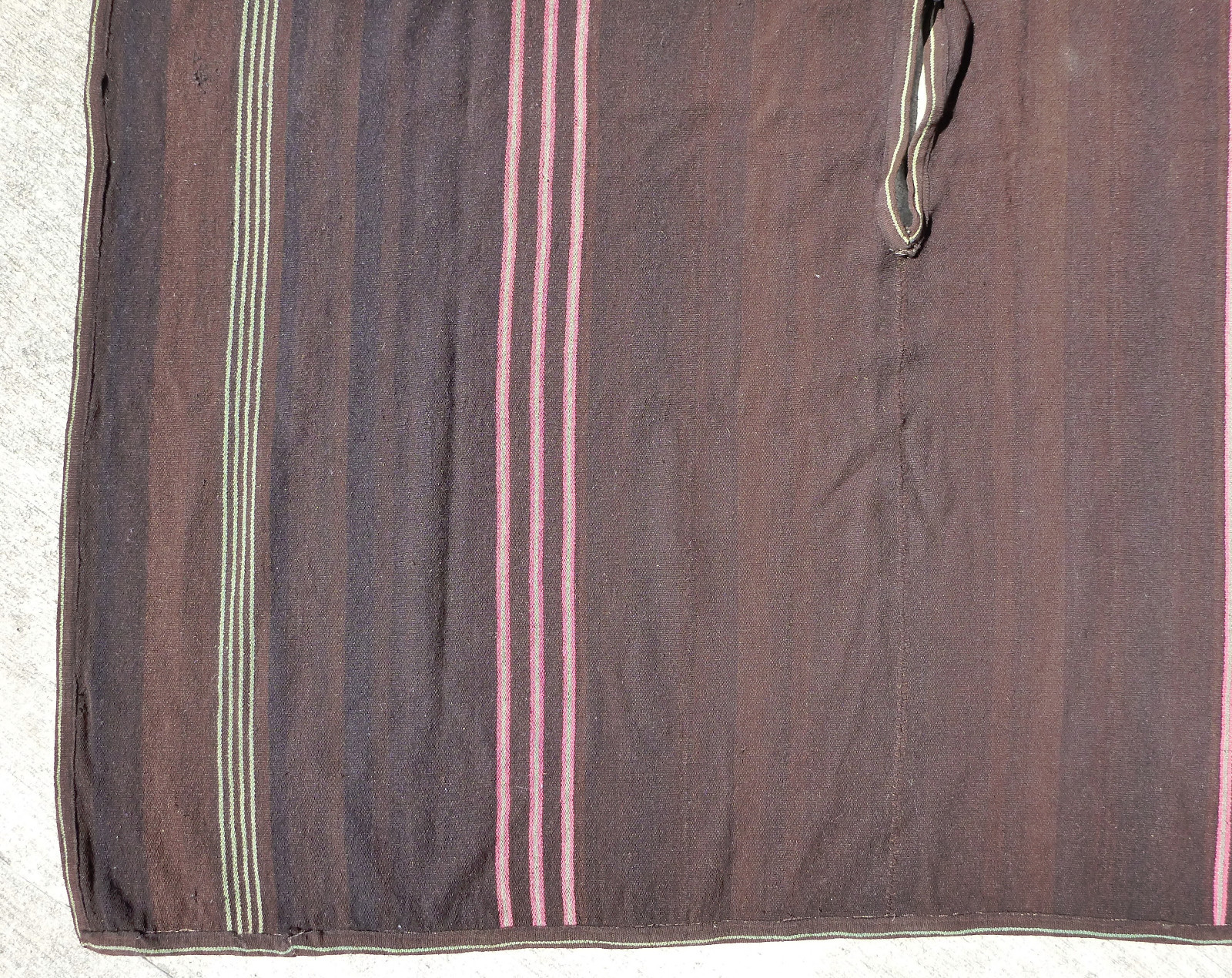 ANTIQUE VINTAGE ANDEAN STRIPED QUECHUA PONCHO FROM PERU OR ECUADOR