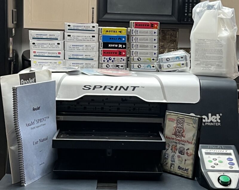 USED Anajet Sprint DTG Apparel Shirt Printer Model SP-200A
