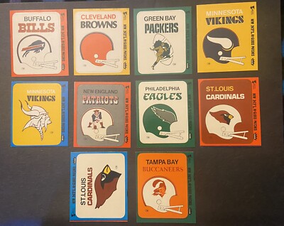 1979 Fleer Team Action Football Sticker Patch Lot of 10