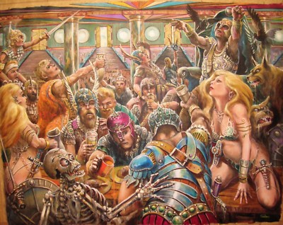 LEON GOODMAN LIMITED EDITION OF PAINTING Valhalla Odin's Call to Ragnarok Viking