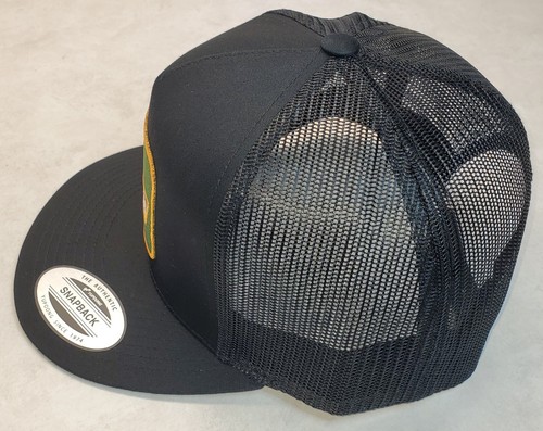 Remington Arms Patch on Trucker Hat Yupoong/YP Classic 6006 Snapback Black/Black