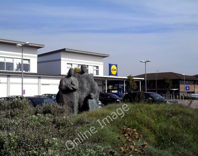 Photo 6x4 The Lidl People Blackird Leys Artwork outside Lidl's store c2010