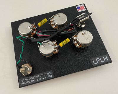 LEFT HANDED Wiring Harness for Gibson LH LP! WD, Mallory, Switchcraft, NEW 