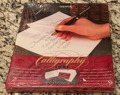 Sheaffer Calligraphy Set 2 Fountain Pens 3 Nibs .03 .05 & .07 Vintage New Sealed