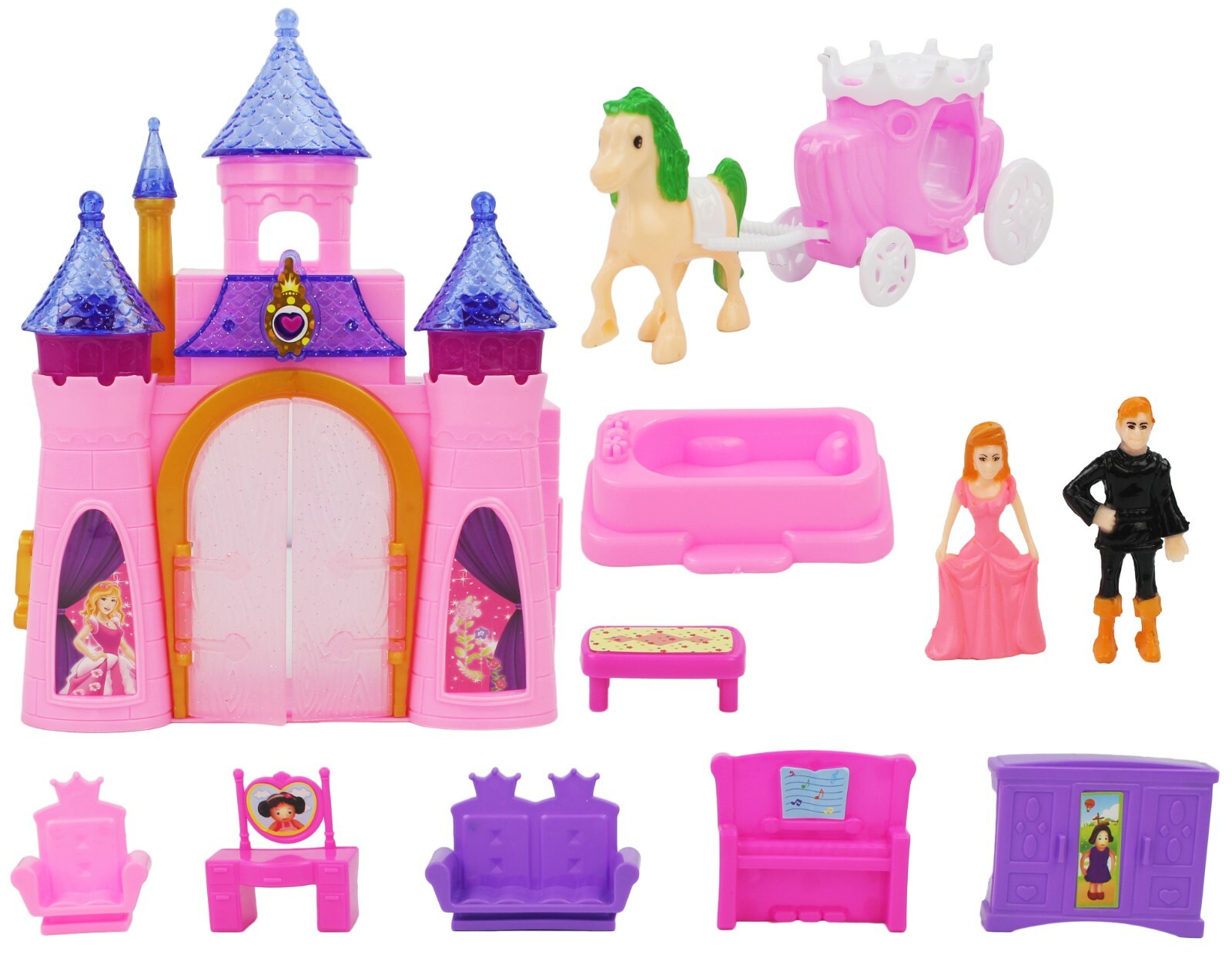 disney princess light up castle