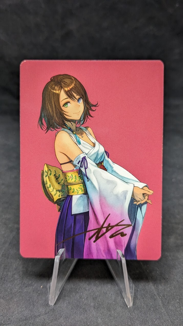 T*u様 MTG FINAL FANTASY 　　アートカード サインのみ　13 Yuna, Hope of Spira 48/53 Gold Stamp-MTG- Final Fantasy Art