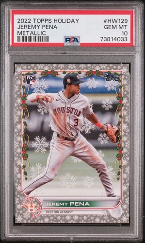 2022 Topps Holiday JEREMY PENA #HW129 RC Silver Metallic SP