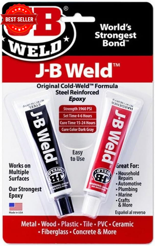 Original Cold Weld Formula Steel Rainforced Epoxy Twin Tube, 56 G