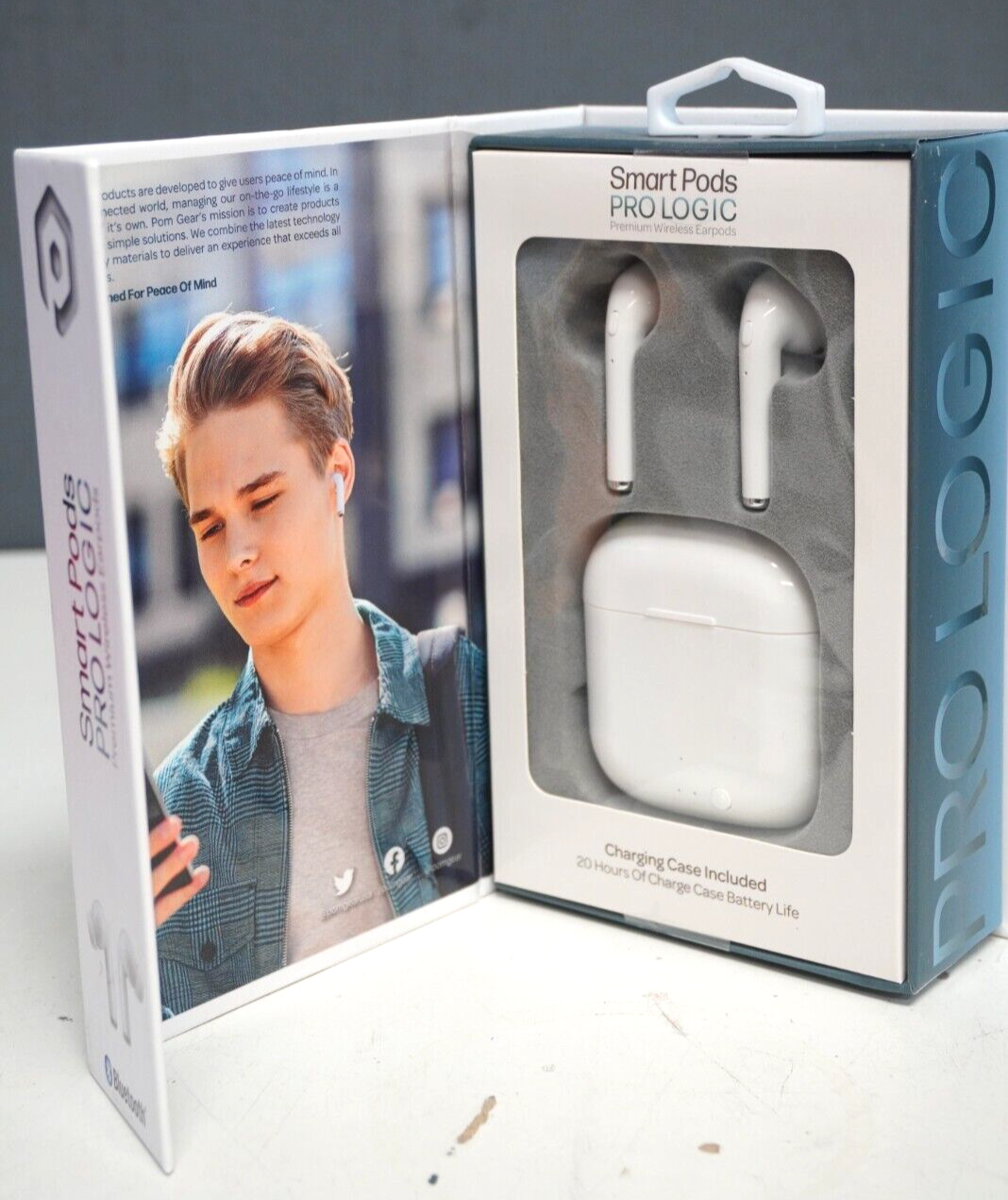 POM Smart Pods PRO LOGIC Premium Wireless Ear Pods Noise Isolation & Charging Cs