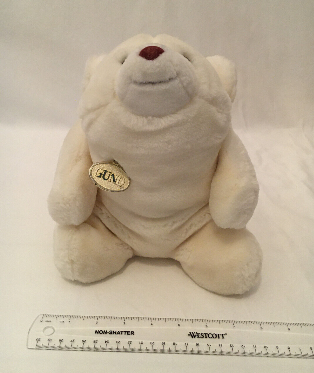 Gund Vintage 1980 Polar Bear 11" Plush Snuffles with origina