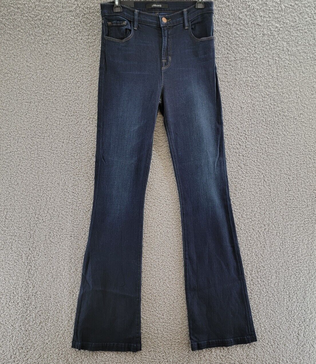 J Brand Maria Flare High Rise Jeans Women's Indigo Denim Button Zip Closure 28 - Picture 2 of 19