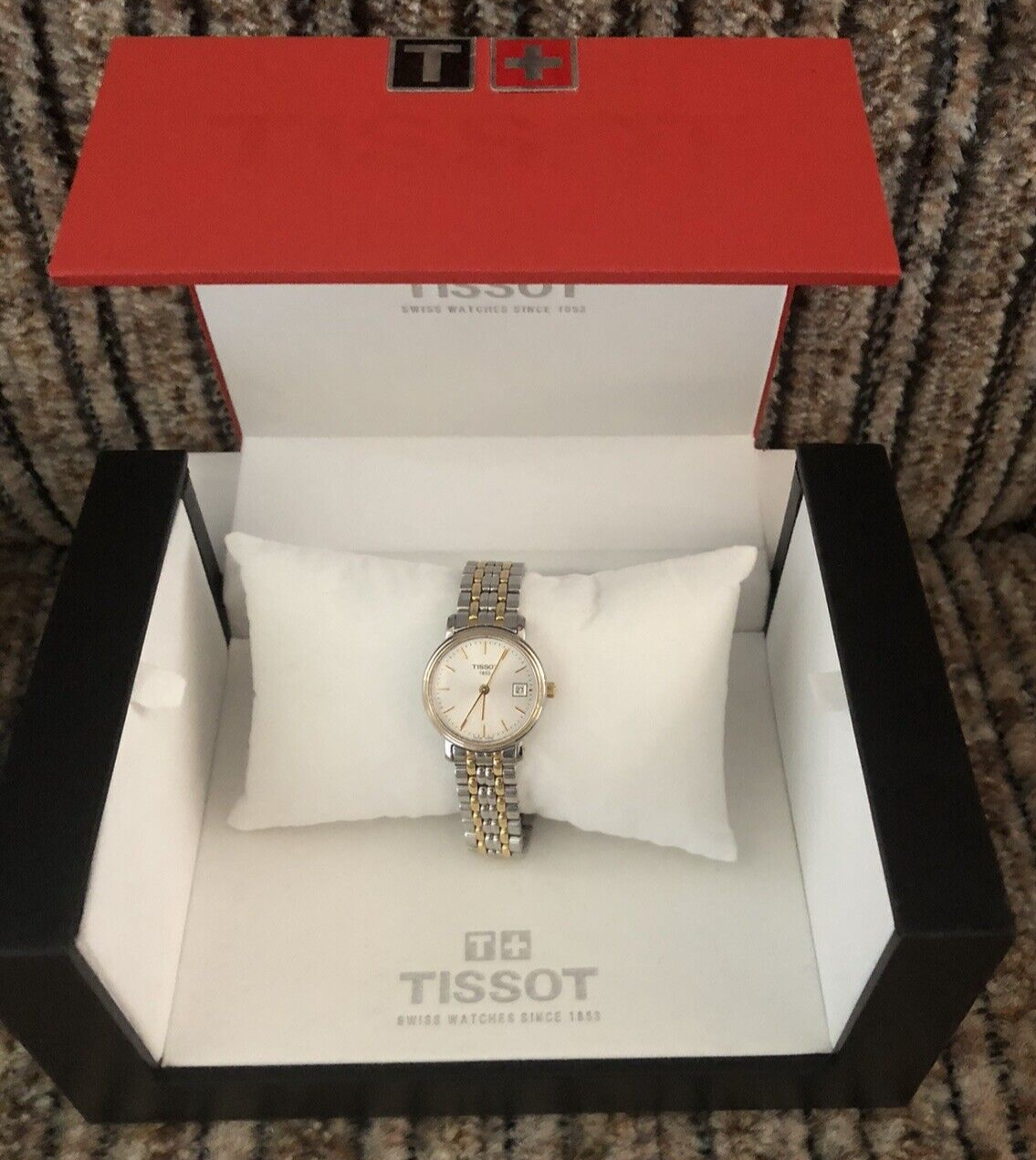 Tissot 1853 T825/925 QKM-JA Stainless Steel Women's Swiss Watch Sapphire  Crystal