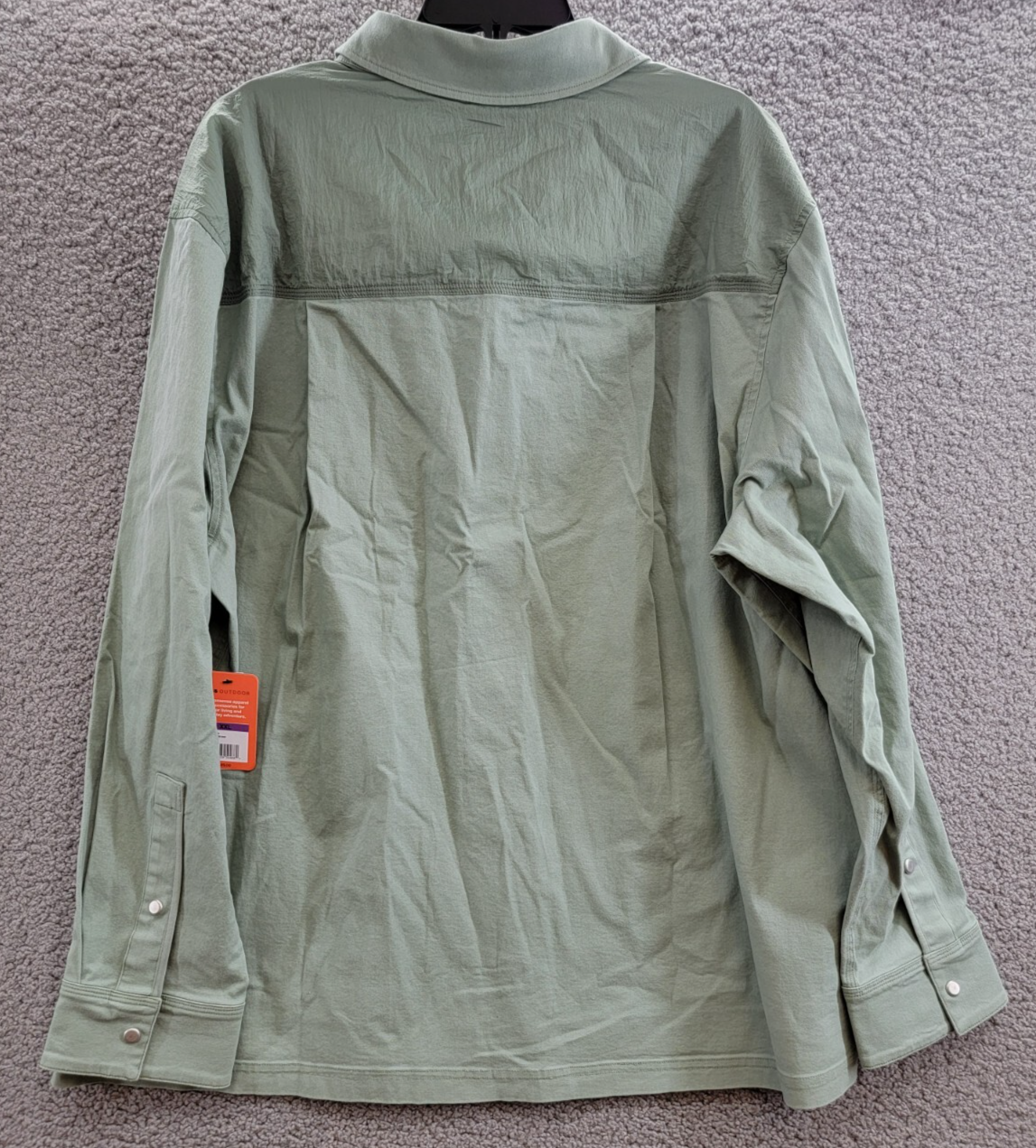 BASS OUTDOOR Relaxed Fit Stretch Worker Shirt Jacket Men's XXL Lily Pad L/S - Picture 13 of 19