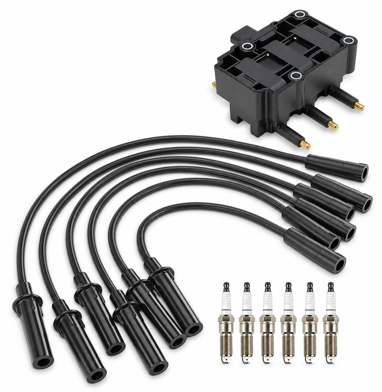 Ignition Coil Spark Plug Wires Kit for Chrysler Dodge Grand Caravan 3.3L 3.8L V6