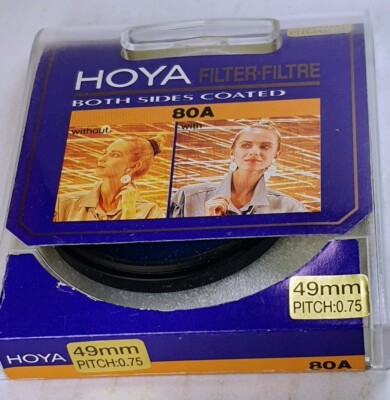 49mm Hoya 80A Blue Glass Lens filter 80 A Japan Coated 49 mm E-49 E49