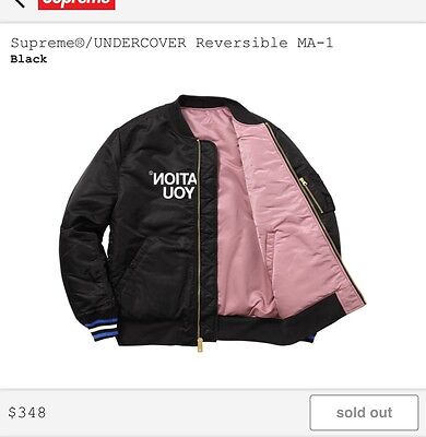 SUPREME X UNDERCOVER REVERSIBLE MA-1 JACKET BLACK/PINK Size SUPREME X UNDERCOVER REVERSIBLE MA-1 JACKET BLACK/PINK Size