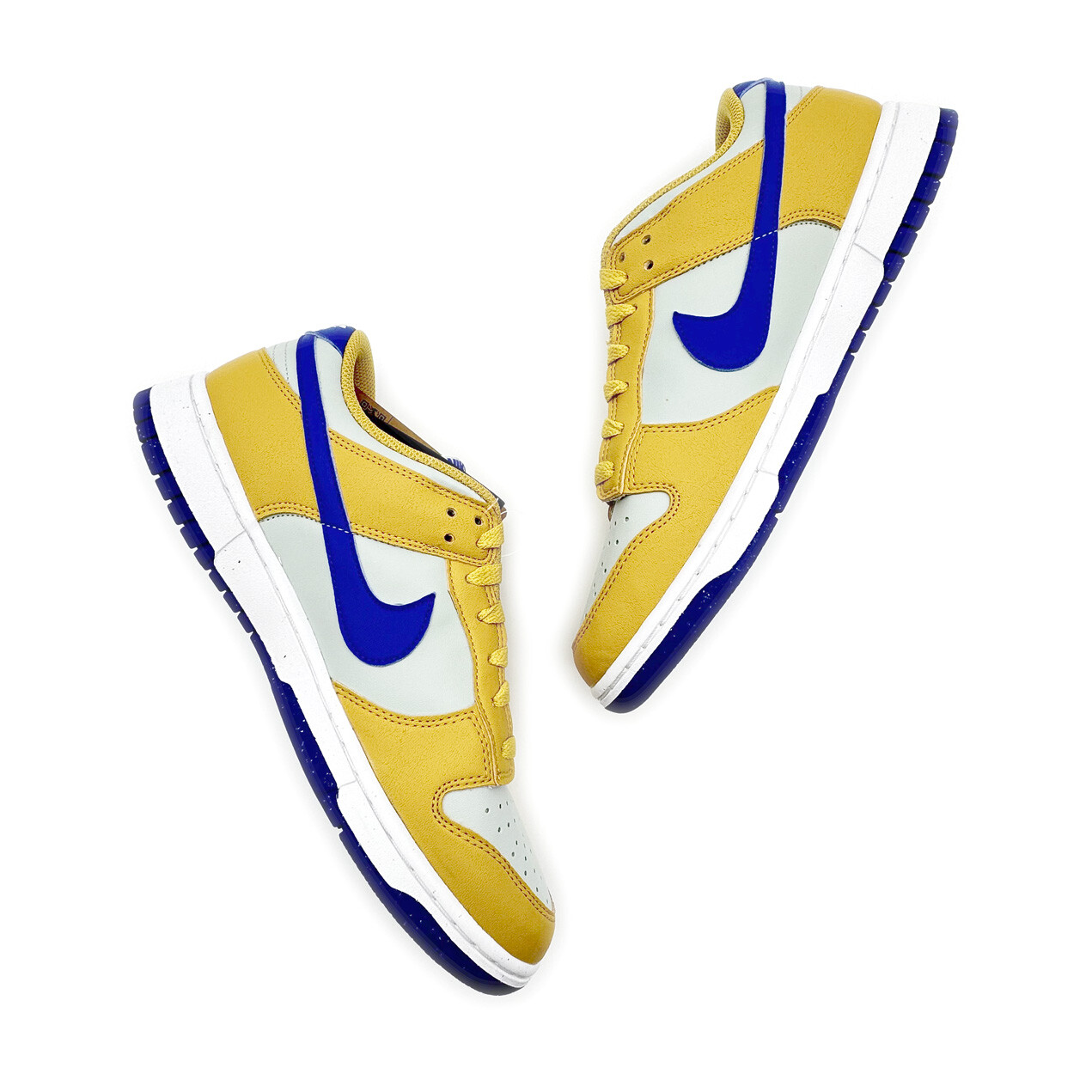 Pre-owned Nike Dn1431-700  Dunk Low Next Nature Wheat Gold Yellow Blue Royal (women's)