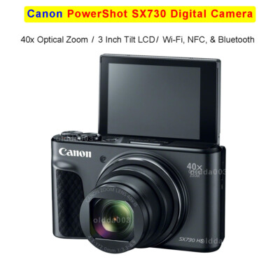 Canon PowerShot SX730 HS 20.3 MP W/40x Optical Zoom &3'' Tilt LCD Digital Camera
