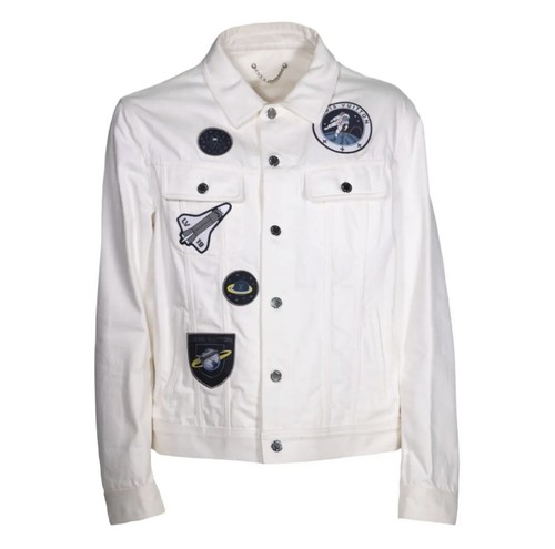 Louis Vuitton ホワイトジャケット 50 Louis Vuitton White Monogram Mix Leather Jacket – Savonches