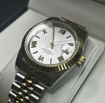 Custom 39mm Two Tone Style Gold DJ Style Mod Watch w/ NH35 Automatic Movement