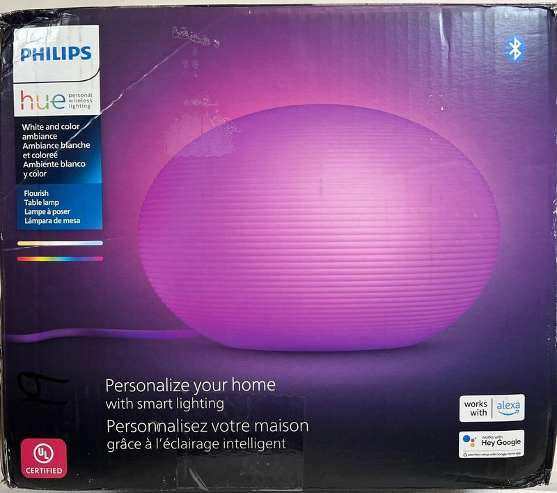 Philips Hue Flourish White and Color Table Lamp, includes E26